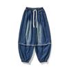 Fotos Reales 2025 Transfronterizo Otoño e Invierno Nuevos Talla Grande Estilo Japonés Retro de Hong Kong Jeans Moda de Calle Alta Americana