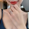 Anillo de dedo índice abierto personalizado con diseño de serpiente, ligero, de lujo, para celebridades de Internet, moderno, bonito y de nicho para mujer