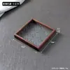 Bandeja de té de vidrio multifuncional estilo chino con flor de begonia Rectangular Vintage de madera Octagonal para uso doméstico