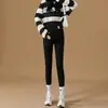 Pantalones de Maternidad Invierno Otoño Más Terciopelo Engrosado Ropa Exterior Pantalones Base Embarazo No Constriñen el Vientre Casual Petite Soporte Pantalones para el Vientre