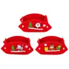 Caja de dulces de tela no tejida navideña transfronteriza nueva, caja de regalo tipo botón, caja de almacenamiento de tela temática de manzana para Nochebuena, pieza decorativa