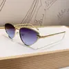 Novos Óculos de Sol Triangulares Cat-Eye para Mulheres, Óculos de Sol Metálicos High-End Fashion Ins Tendência Europeia e Americana para Homens, Proteção UV