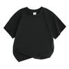 Camiseta de Manga Corta para Niños de Verano Casual Camisa Básica de Algodón Puro Atuendo Padre-Hijo Uniforme de Grupo Ropa para Actividades con Estampado