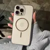 Círculo Delgado Succión Magnética Adecuado para Funda de Teléfono Móvil Iphone16 Apple 14 15Promax Nuevo 12 Transparente 13 Cubierta Protectora Moderna
