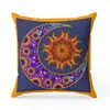 Funda de Almohada Cuadrada Mandala Tótem para Dormitorio Sala de Estar Respaldo de Sofá Funda para Almohada de Siesta (Núcleo No Incluido)