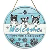 Placa de Porta de Boas-Vindas Fofa Pintura Decorativa Vintage Pintura em Madeira Decoração de Parede Placa Pendurada Interna e Externa Placa de Boas-Vindas para Porta Transfronteiriça