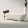 Banqueta de noche de lujo ligero nórdico para dormitorio, banco largo creativo de sofá para ocio, banco moderno de tela de diseñador para entrada para cambiarse los zapatos