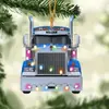 Enfeites de Natal Caminhão Entusiastas de Carros Festa de Natal Decorações Penduradas Motorista Decoração de Natal Pingente Acrílico Plano