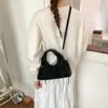 Bolso Nube Plisado con Lazo de Moda Estilo Coreano para Mujer 2026 Primavera Nueva Moda Elegante Bolso de Hombro Cruzado