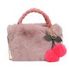 Bolso de felpa de celebridad de Internet 2024 de gran capacidad Bolso de felpa bolso peludo otoño e invierno piel de cereza