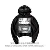 Y2K Ropa de comercio exterior europea y americana sudadera de manga larga con estampado retro oscuro chaqueta con capucha para hacer tú mismo estilo holgado de alta calle