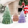 Molde de Resina de Cristal de Amapola Tira de Origami Árbol de Navidad Rayado Adorno de Velas Molde de Silicona de Yeso DIY
