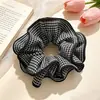 Lazo para el cabello suave y de alta gama, Moño para el cabello estilo perezoso, Estampado de leopardo Nuevo Scrunchie Grande 2026