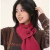 Bufanda de Punto de Lana Pura Nueva Otoño/Invierno 2026 con Botones, Calentador de Cuello para Mujer, Protector de Cuello Cruzado Estilo Coreano