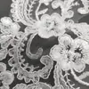 Fondo de Malla Cuerda Trenzada Bordado Collar Flor Polié Seda Bordado Cuello Falso Accesorios para Vestido de Novia Cuello Pecho Cuerda para Coche Cuello Falso