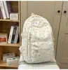 Mochila Pronta para Uso Transfronteiriço para Mulheres, Mochila Escolar de Grande Capacidade para Alunos do Ensino Fundamental, Mochila Escolar Doce Floral, Novo Estilo para Alunos do Ensino Fundamental
