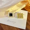 Pendientes Cuadrados Geométricos de Perla Elegantes Franceses, Simples y Versátiles, Pendientes de Moda para el Trabajo, Pendientes de Lujo Ligero y de Alta Gama para Mujer