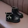 Botas Martin Perla con Lazo Niños Botines Cortos Elegantes 2026 Nuevas Botas de Invierno para Niña Moda Princesa Botas de Piel Suave