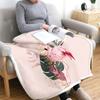 Cross-border especial 3D variedade magic blanket wearable cloak lazy blanket double-layer blanket Flamingo series encomende pelo menos uma peça