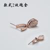 Pingente Fivela de Prata 925 Eletrogalvanizada Fivela com Diamante Fivela de Jade Cristal Esmeralda Pingente de Âmbar Cabeça de Fivela Acessórios de Joalheria DIY
