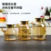 Juego de Tetera de Vidrio de Borosilicato para Agua Fría de Casa Gran Capacidad Tetera de Vidrio para Agua Fría Jarra de Vidrio para Jugos Cold Brew