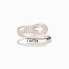 Venta caliente transfronteriza FAITH anillo de cruz de fe con diamantes anillo de pulsera de circón de personalidad europea y americana outlet de fábrica