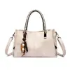 Bolsos de Mujer de Moda Europeos y Americanos, Bolsos de Hombro Simples de Gran Capacidad, Bolsos Tote Casuales de Cuero Encerado, Bolsos de Mano Grandes de Cuero Granulado Retro