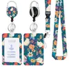 Lanyard de poliéster con transferencia térmica de flor de hoja de aguja, flor de Navidad, hebilla de liberación fácil de epoxi, impresión de liberación fácil, portatarjetas de identificación