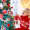 Productos de Madera Navideños Campanas Navideñas Calcetines Navideños Ciervos Amor y Copo de Nieve Adornos Colgantes Adornos Redondos de Virutas de Madera