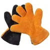 Guantes de Cinco Dedos de Terciopelo Coral de Doble Cara, Guantes de Limpieza Multifuncionales de Cinco Dedos, Guantes de Terciopelo Coral para Lavado y Cuidado de Automóviles