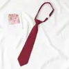Jk Pajarita de Plumas Femenina Estilo Preppy Estilo Japonés Uniforme de Estudiante Accesorios para Camisa Uniforme de Soltero Lazo Traje de Marinero Rojo