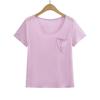 Camiseta de manga corta con cuello en U estilo americano, prenda interior para mujer, ropa de verano, versátil, estilo ins, básica, ligeramente transparente, ropa protectora solar