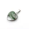 Pingente de amor em pedra natural transfronteiriço 20mm pingente de coração cor de cristal pingente de coração de pêssego acessórios de joias para colar