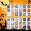 Halloween unhas lantejoulas glitter unha polonês cola slim Crystal lama preenchimento 6 grade unhas jóias atacado