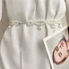 Cadena de Cintura de Perlas Multicapa Estilo Coreano para Mujer Decorada con Cinturón Elástico para Vestido Cadena Corporal de Alta Gama