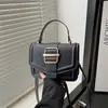 Bolsa Feminina Personalizada de Moda Simples 2025 Nova de Nicho Portátil de Ombro Texturizada Retro Transversal Pequena Quadrada para o Dia a Dia