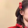 Pinzas para el pelo rojas festivas de espino confitado para Año Nuevo de niños, Pasadores de moda exquisitos de alta gama, Pasadores versátiles al por mayor