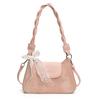 Bolso Pequeño de Cadena de Moda para Mujer 2025 Nuevo Bolso de Hombro con Correa Tejida de Tendencia Diseño Nicho Estilo Bandolera