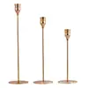 Candelabro individual con forma de copa para decoración de sala de estar, sencillo, dorado, para el hogar, romántico, para cenas a la luz de las velas, adornos para candelabros de boda.