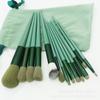 Outlet de Fábrica Súper Explosivo Belleza Maquillaje Cuatro Estaciones Verde Secado Rápido Set de Brochas de Maquillaje Cerdas Súper Suaves 13 Brocha para Polvo de Rubor