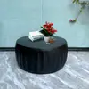 Mesa de Centro Redonda de Fibra de Vidrio Mesa Auxiliar para Apartamentos Pequeños, Simple y Lujosa, Mesa de Ocio para Balcón Exterior, Impermeable