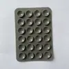 24 Ventosas de Silicona, 24 Ventosas de un Solo Lado, Base Adhesiva Cuadrada, Antideslizante, Estable, Soporte Móvil Movible, Versión Delgada