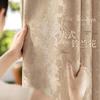 Cortinas de Lírio-do-Vale Estilo Francês com Jacquard de Veludo Relevo Tridimensional, Proteção Solar e Sombreado para Sala de Estar Varanda, Estilo Shaoxing Romântico de Alta Qualidade