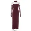 Estilo Francés Venta Caliente Transfronteriza Top Tubo Color Sólido para Mujer Espalda Descubierta con Tirantes Plisados Moda Sexy Elegante Ajustado Vestido