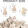 Al por mayor Transfronterizo Conejo Decorativo Piezas de Madera DIY Creativo Hecho a Mano Graffiti Grano de Madera Accesorios de Decoración del Hogar 50 Piezas