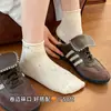 Calcetines con Borde Enrollado para Mujer, Calcetines de Malla Finos de Verano hasta la Pantorrilla, Absorbentes del Sudor, Resistentes al Olor, Estilo Ins con Lazo Versátil para Estudiantes