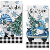 La Toalla de Cocina Navideña Más Popular de Amazon con Estampado de Enano y Muñeco de Nieve Decoración Navideña Trapo de Cocina Toalla de Cocina