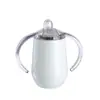 Taza recubierta para sublimación puntual transferencia de calor Taza recta de 20 oz taza de doble asa taza termo pequeña y bonita para coche de sublimación