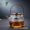 Juego de té de vidrio transparente de borosilicato alto, base calentadora, juego calentador de té, tetera para té de flores, base redonda para conservación del calor