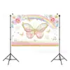 Nuevo Color Temática de Mariposas Decoración para Fiesta de Cumpleaños Suministros para Arreglo Banderín Mantel Vajilla Vaso de Papel Plato de Papel Set